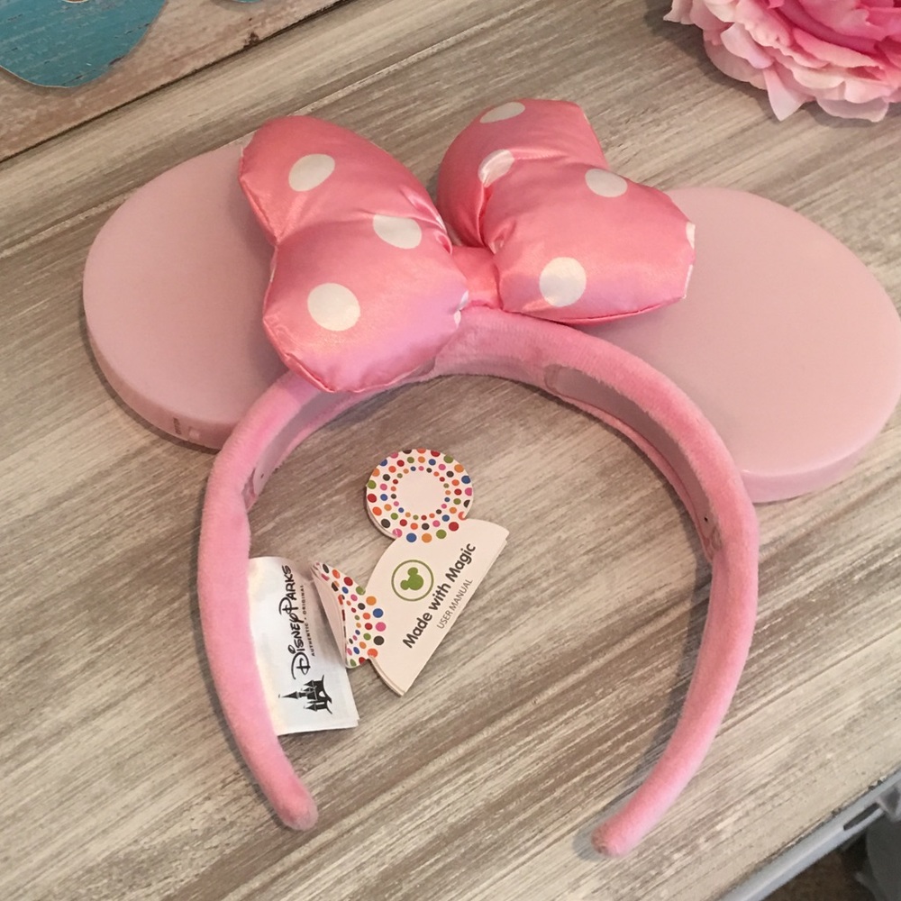 Pink Lighted Minnie Mouse Ears Headband